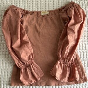 Nation LTD Frida Renaissance Sleeve Top- Pink Glaze Size XS